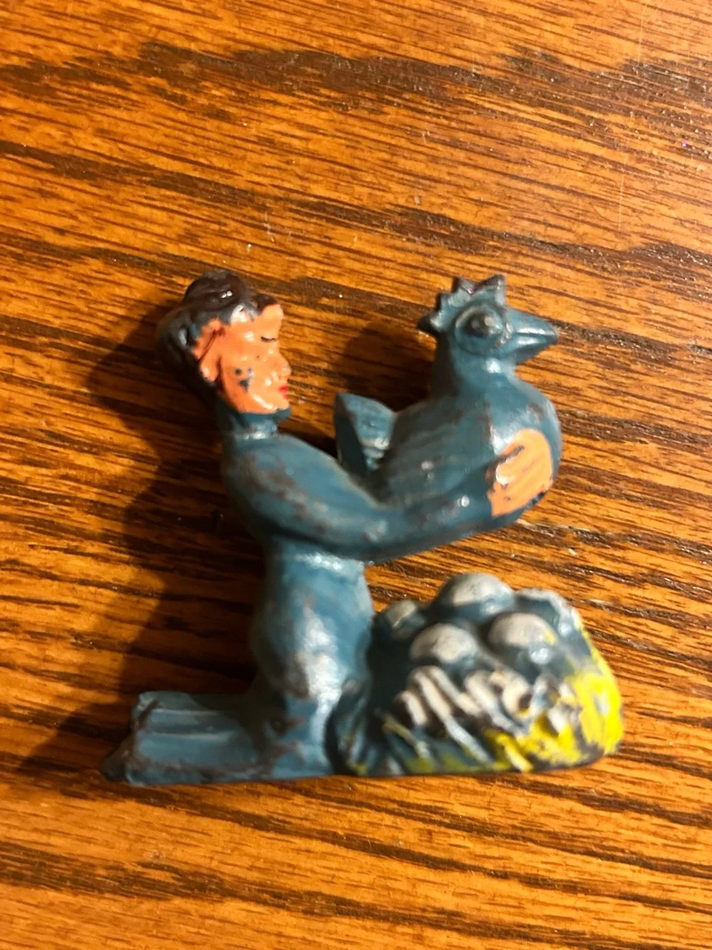 Hand-Painted Blue Bird Toy Figurine – Decorative Pets Bird Accent